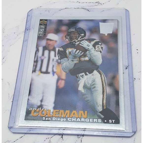 1995 Collector's Choice Platinum Player's Club #315 Andre Coleman Chargers - Picture 2 of 4